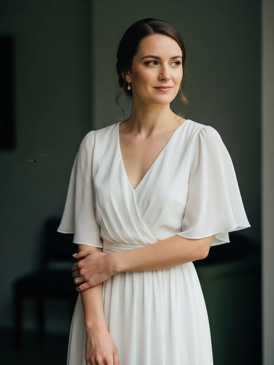 Rochie albă lejeră