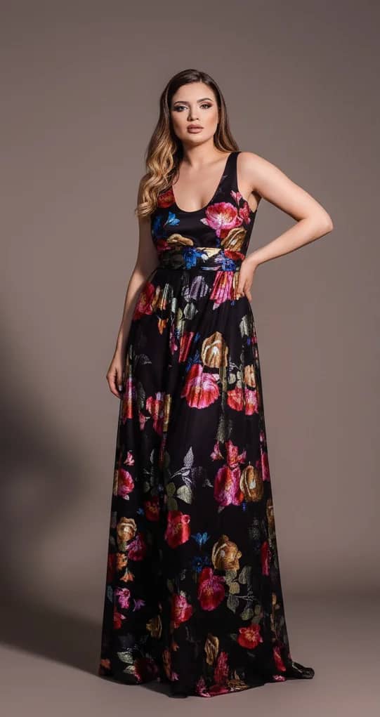 Rochie elegantă cu imprimeu floral