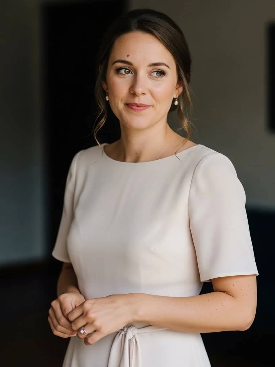 Rochie ivoire minimalistă