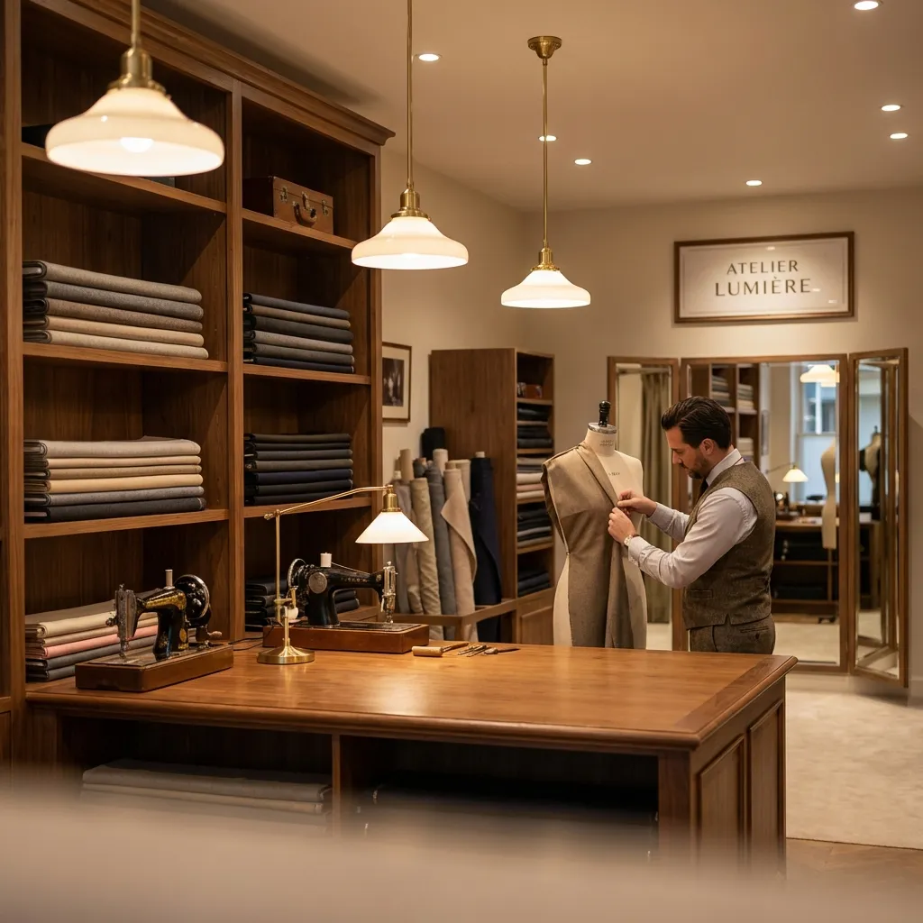 Atelier de croitorie profesional cu țesături de calitate